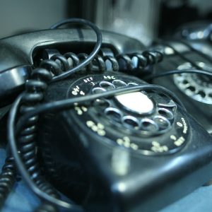 Telefon tarczowy bakelitowy
