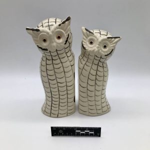 Para ceramicznych sów mid-century