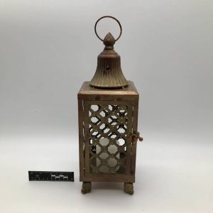 Patynowany lampion wiktoriański w brązie