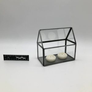 Świecznik industrialny mini-szklarnia