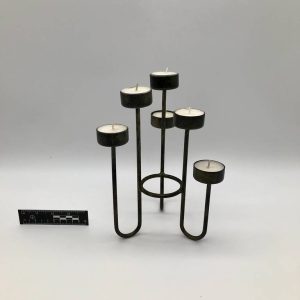 Wieloramienny świecznik grafitowy tealight