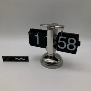 Zegar flip chromowany mid-century